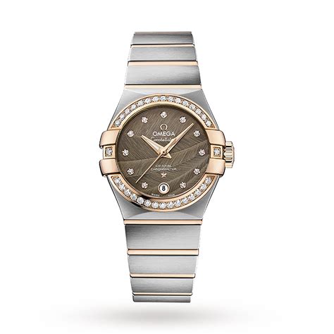 omega constellation co-axial 27mm ladies watch|Omega Constellation diamond watch.